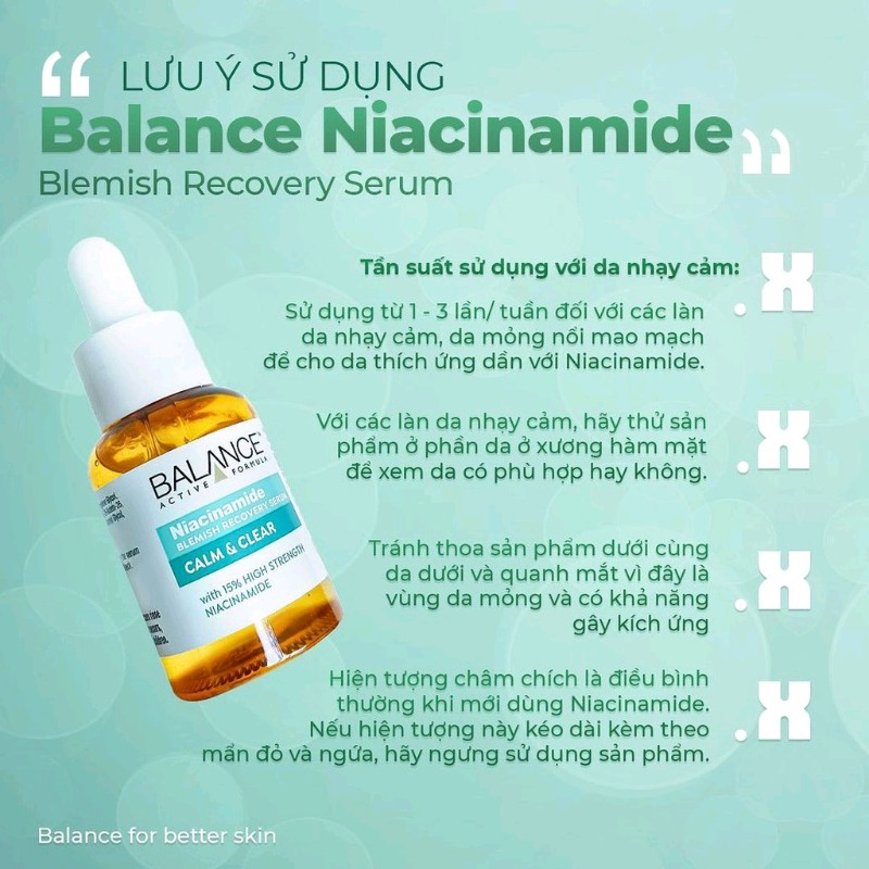 Serum  Ngừa Mụn Mờ Thâm Balance Active Formula 30ml Niacinamide 15%