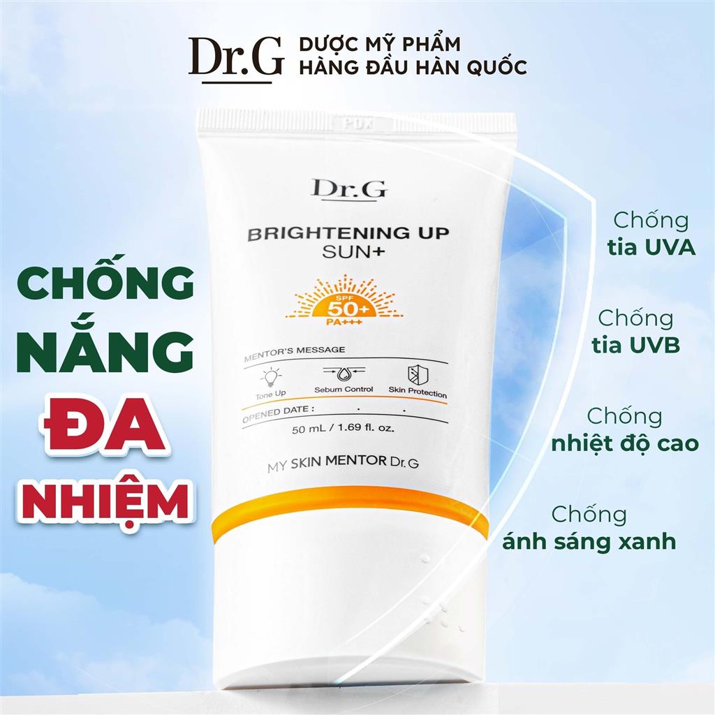 Dr.G Kem chống nắng (Green Mild Up/ Brightening Up) Sun+ SPF50+ PA+++ 50ml