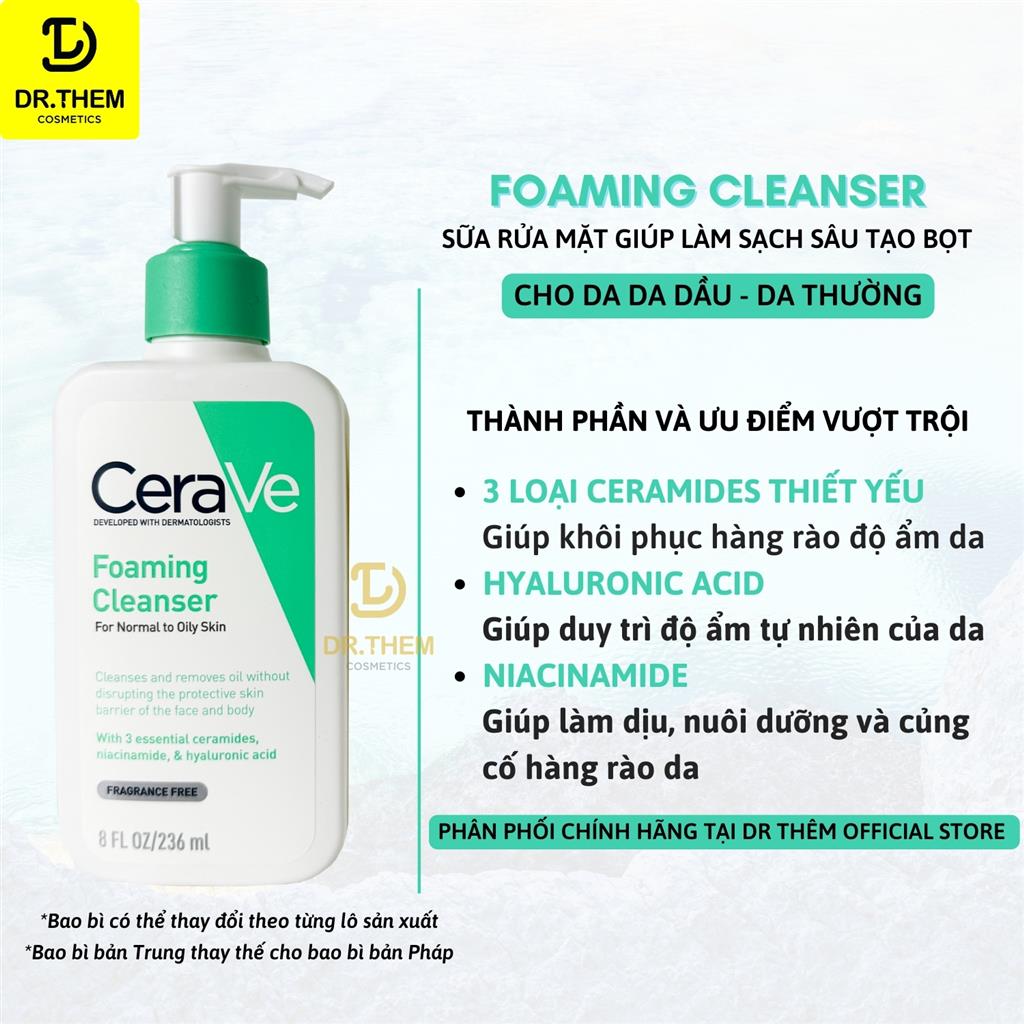 Sữa rửa mặt CeraVe Hydrating Cleanser, Normal to Dry