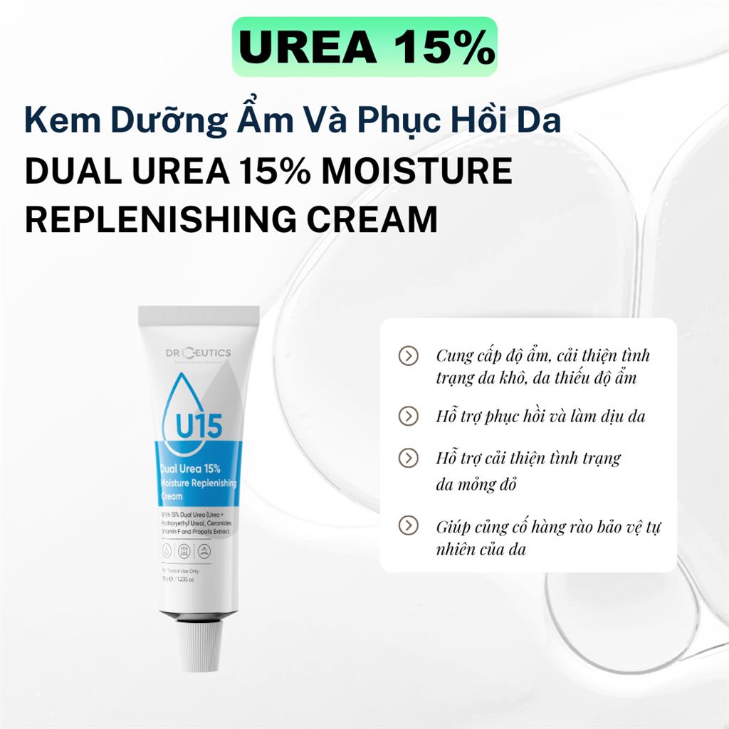 DRCEUTICS Kem Dưỡng Ẩm Và Phục Hồi Da Dual Urea 15% Moisture Replenishing Cream (35g)